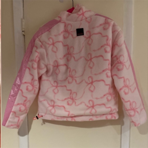 LoveShackFancy Bogner Fire + Ice Pink Bow Fleece Jacket - Picture 8 of 8